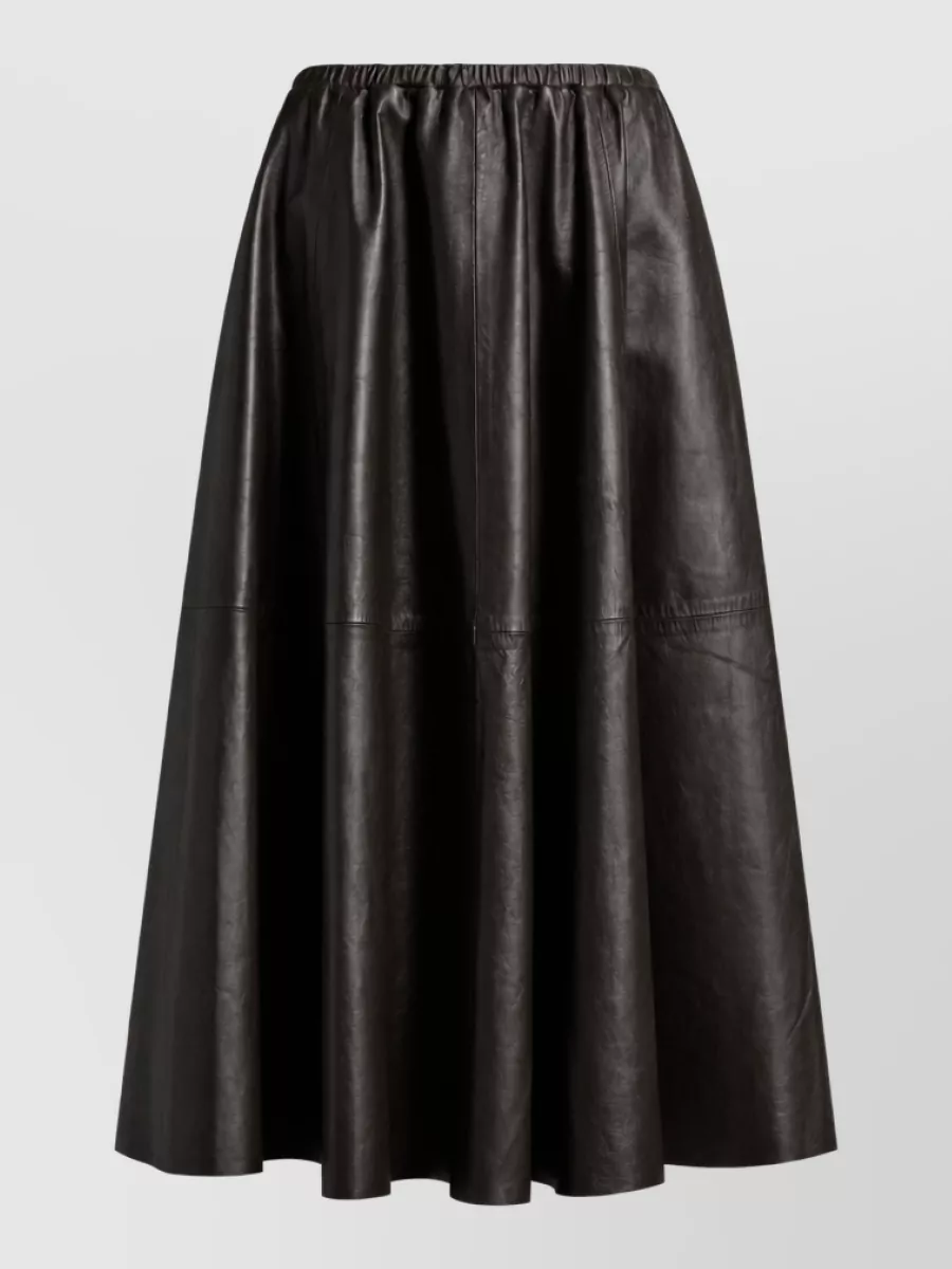 Alberta Ferretti faux leather midi skirt