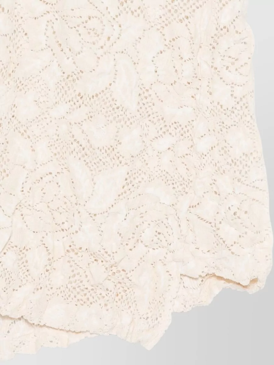 Comme Des Garçons Floral-Lace Sleeveless Mini Dress