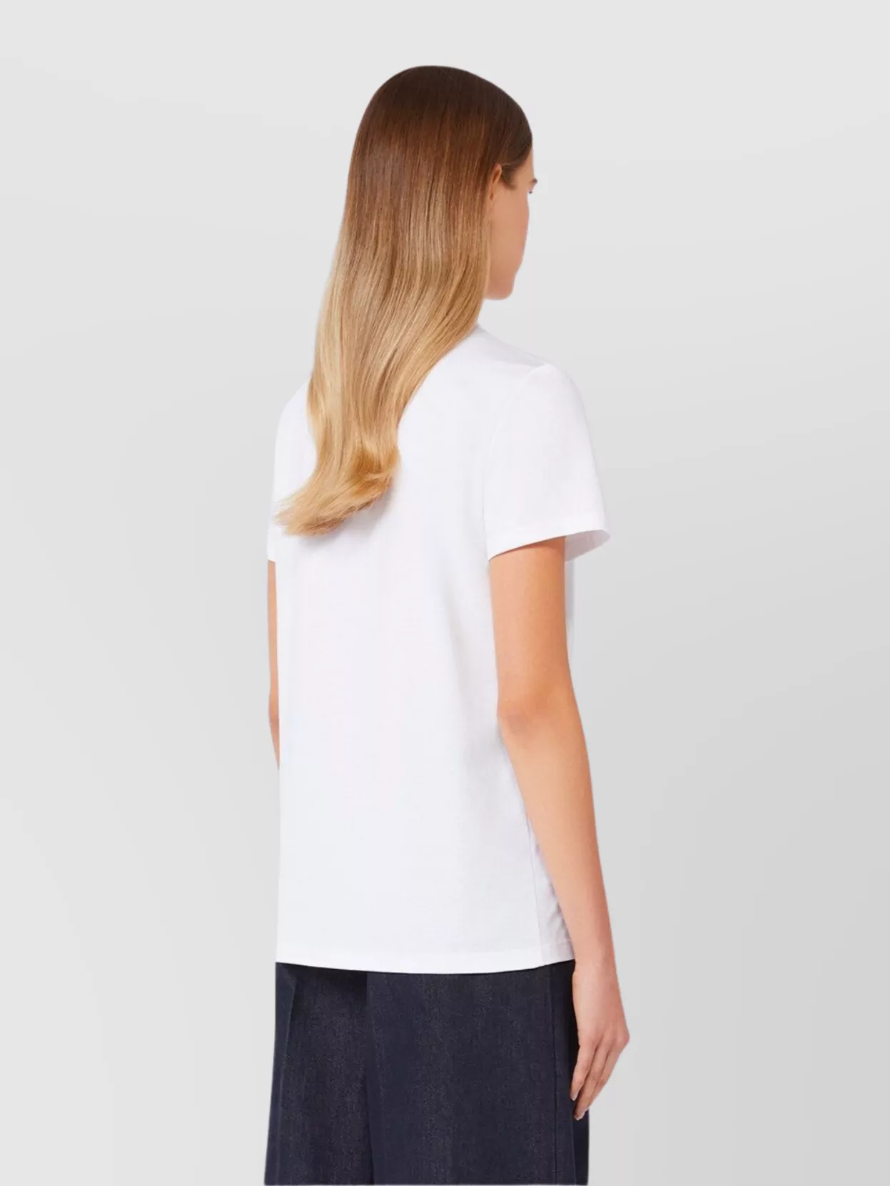 Max Mara Graphic Print Short Sleeve Crew Neck Top