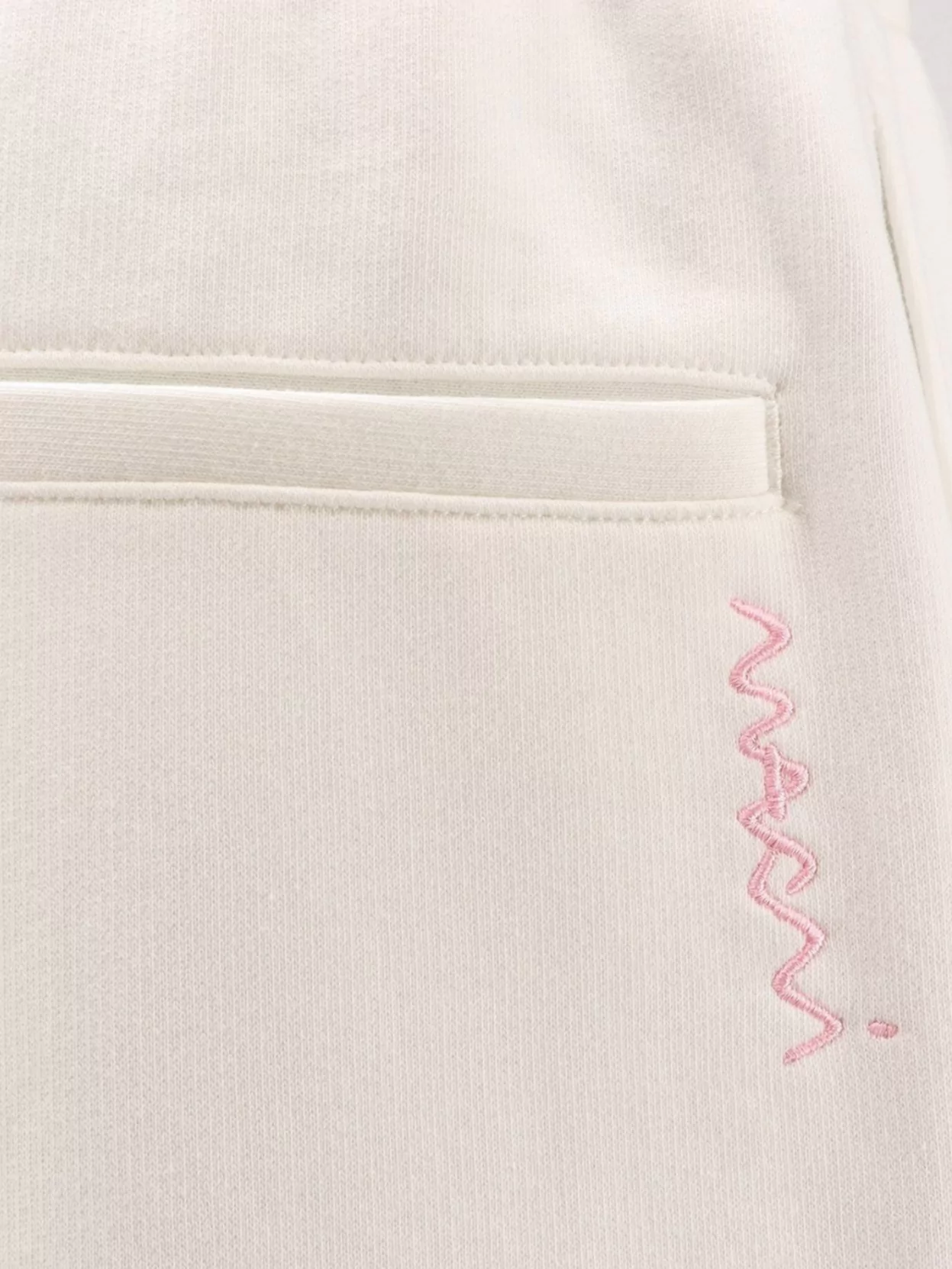 Marni Cotton Jogger Pants Embroidered Detail