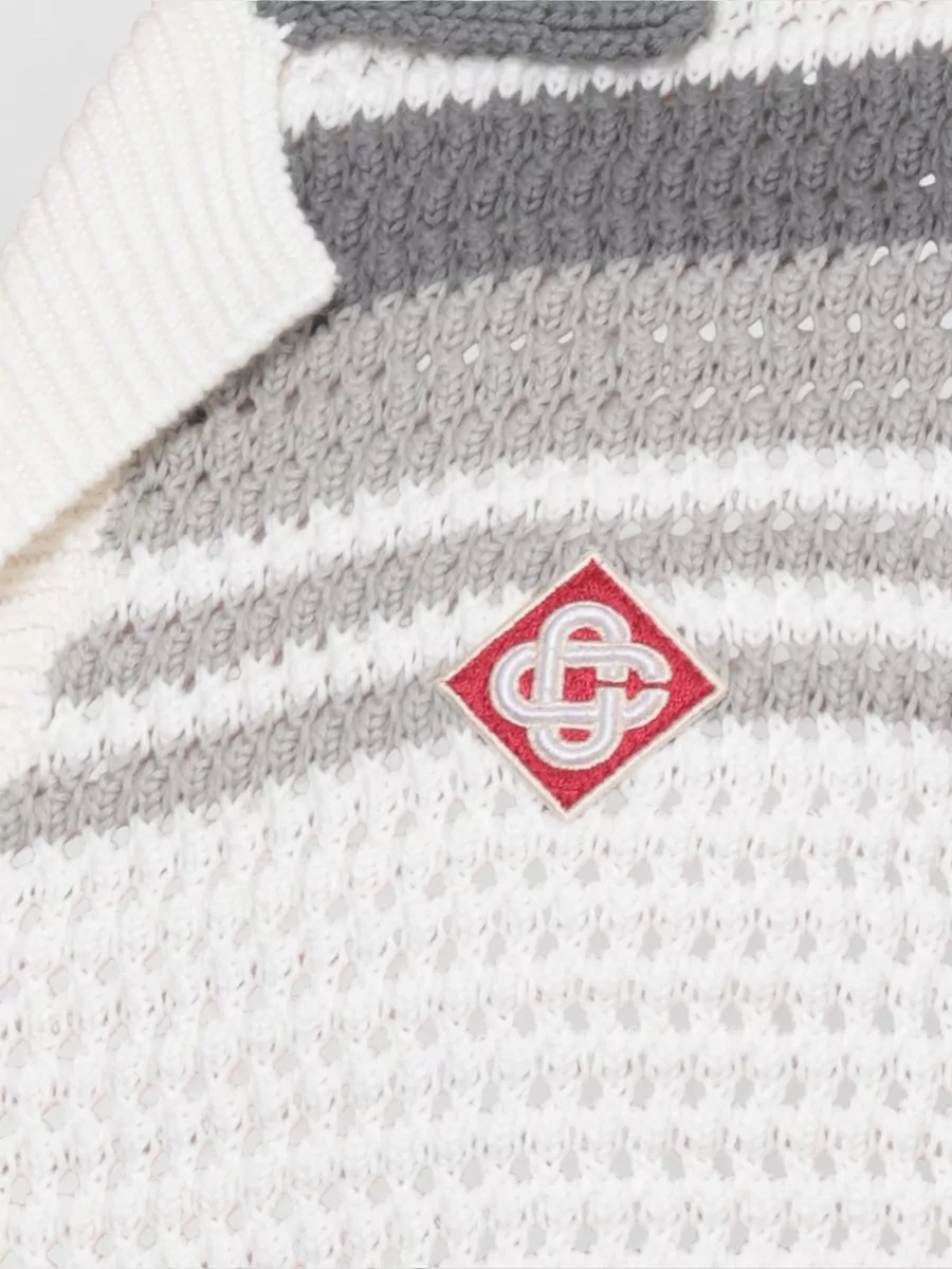 Casablanca Crochet Short-Sleeve Bowling Shirt