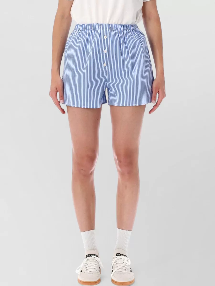 Sporty & Rich cotton striped poplin boxer shorts