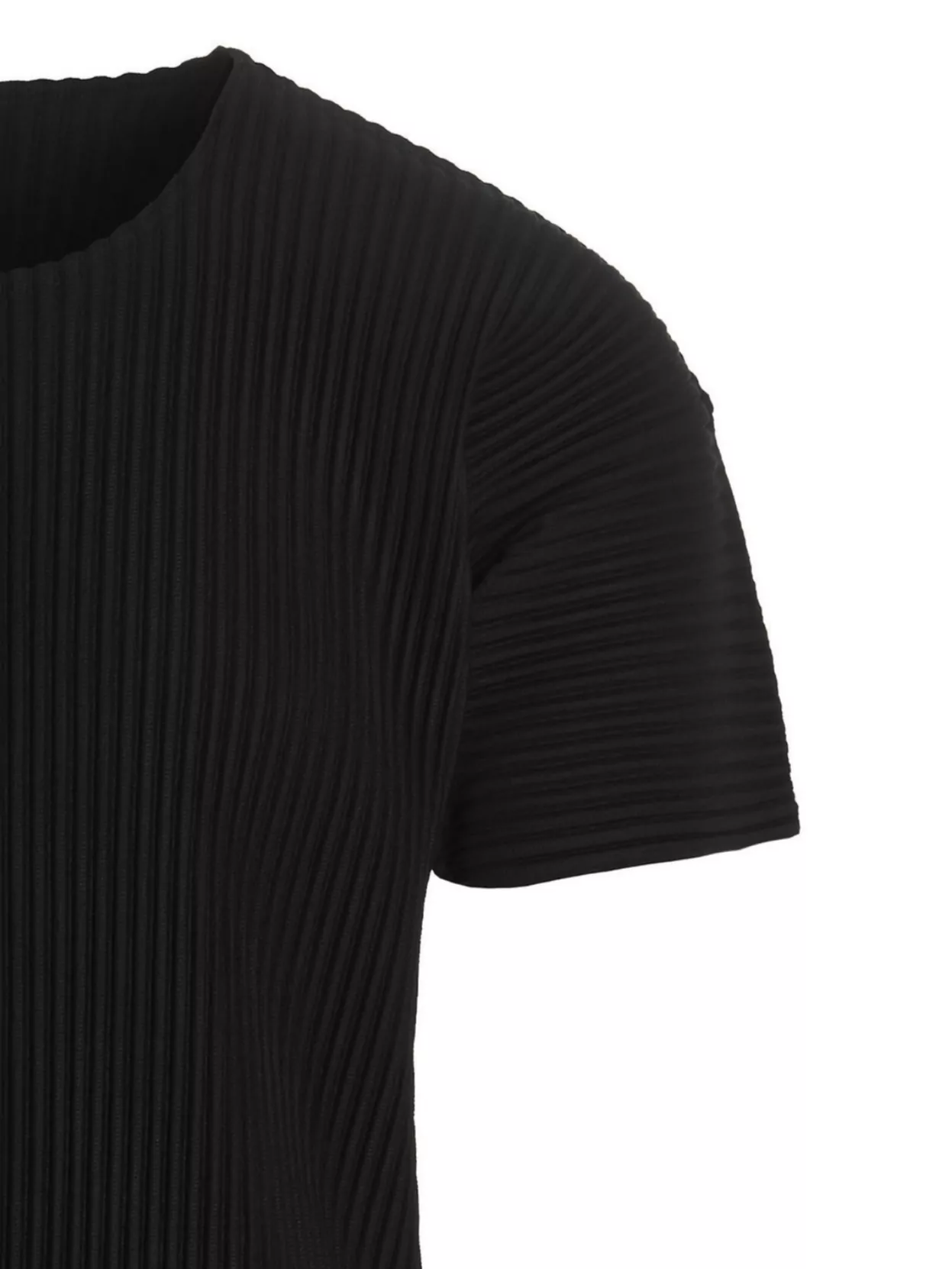 Homme Plisse Issey Miyake Ribbed Texture Round Neck T-Shirt