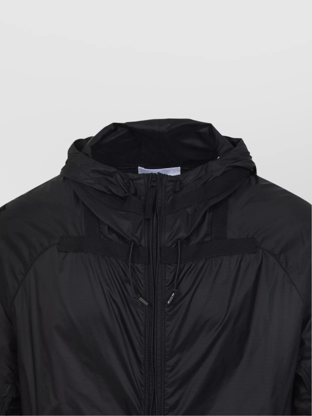 Stone Island Nylon Ripstop Hooded Jacket With Zip Pockets