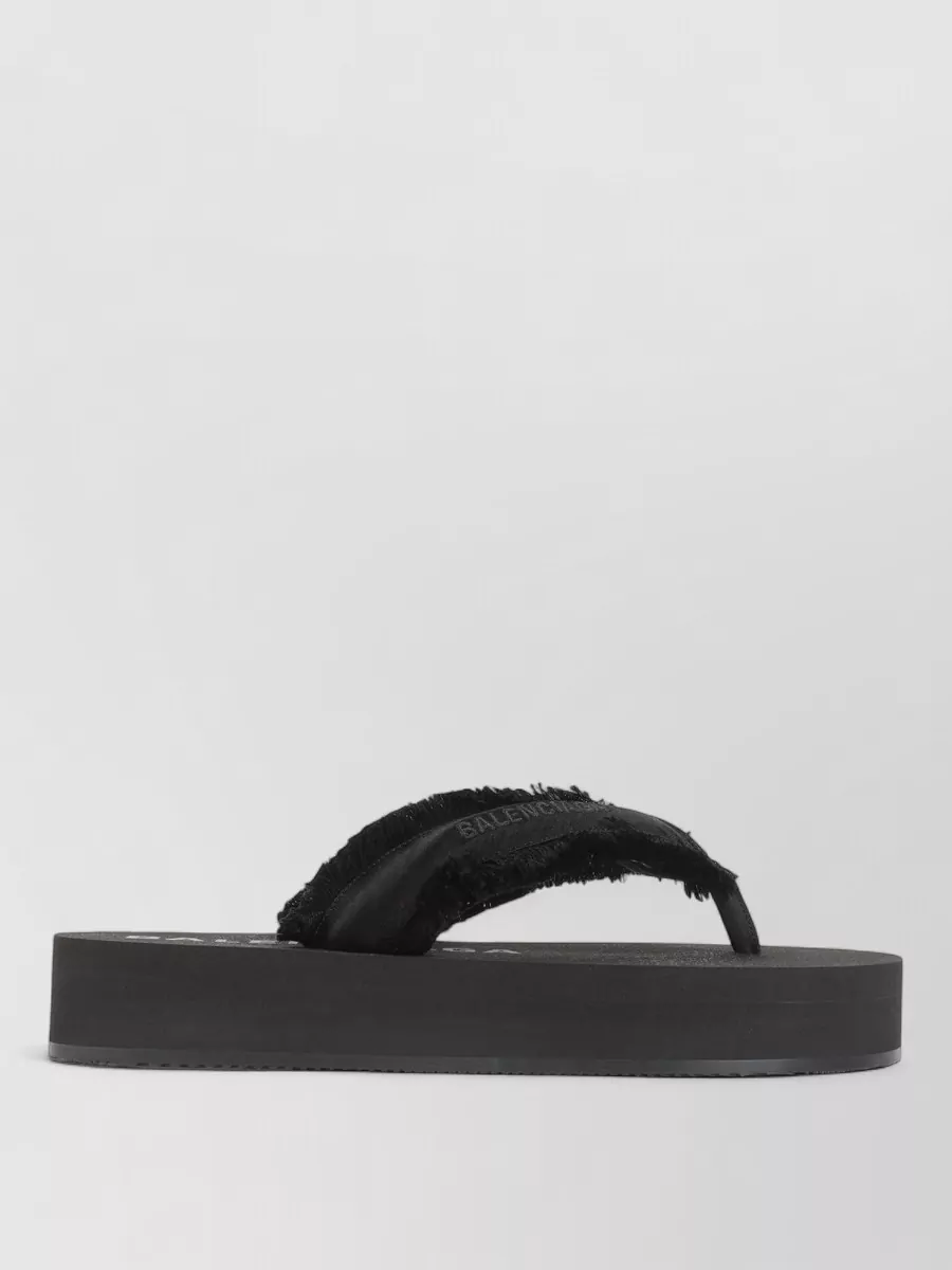 Balenciaga Satin Thong Platform Sandals