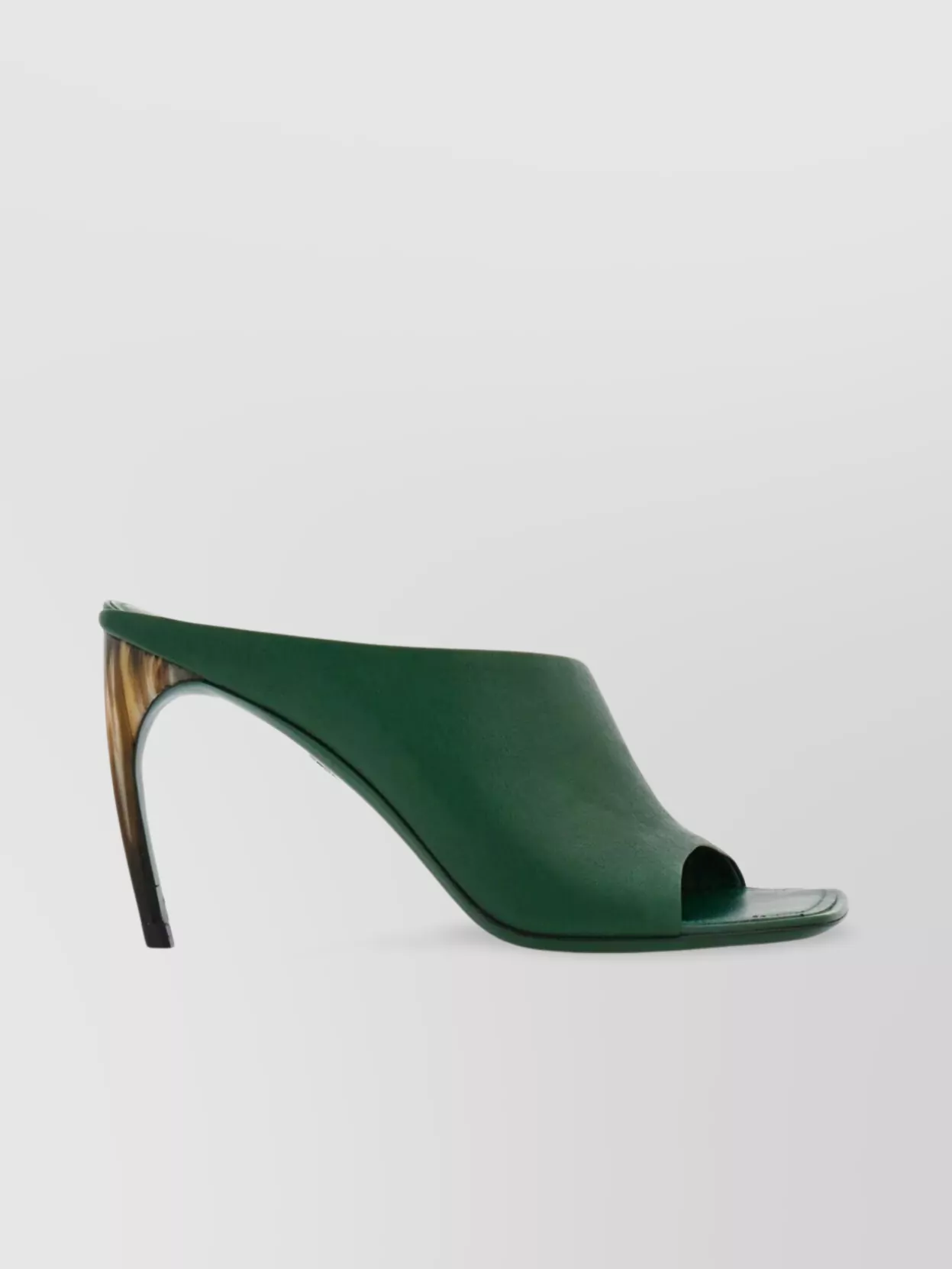 Ferragamo Curved Heel Square Toe Mules