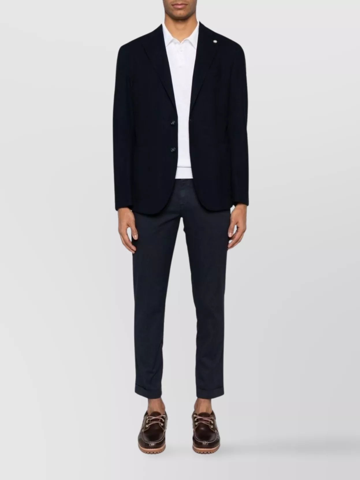 Fay Tailored Capri Pants With Pockets In Blue