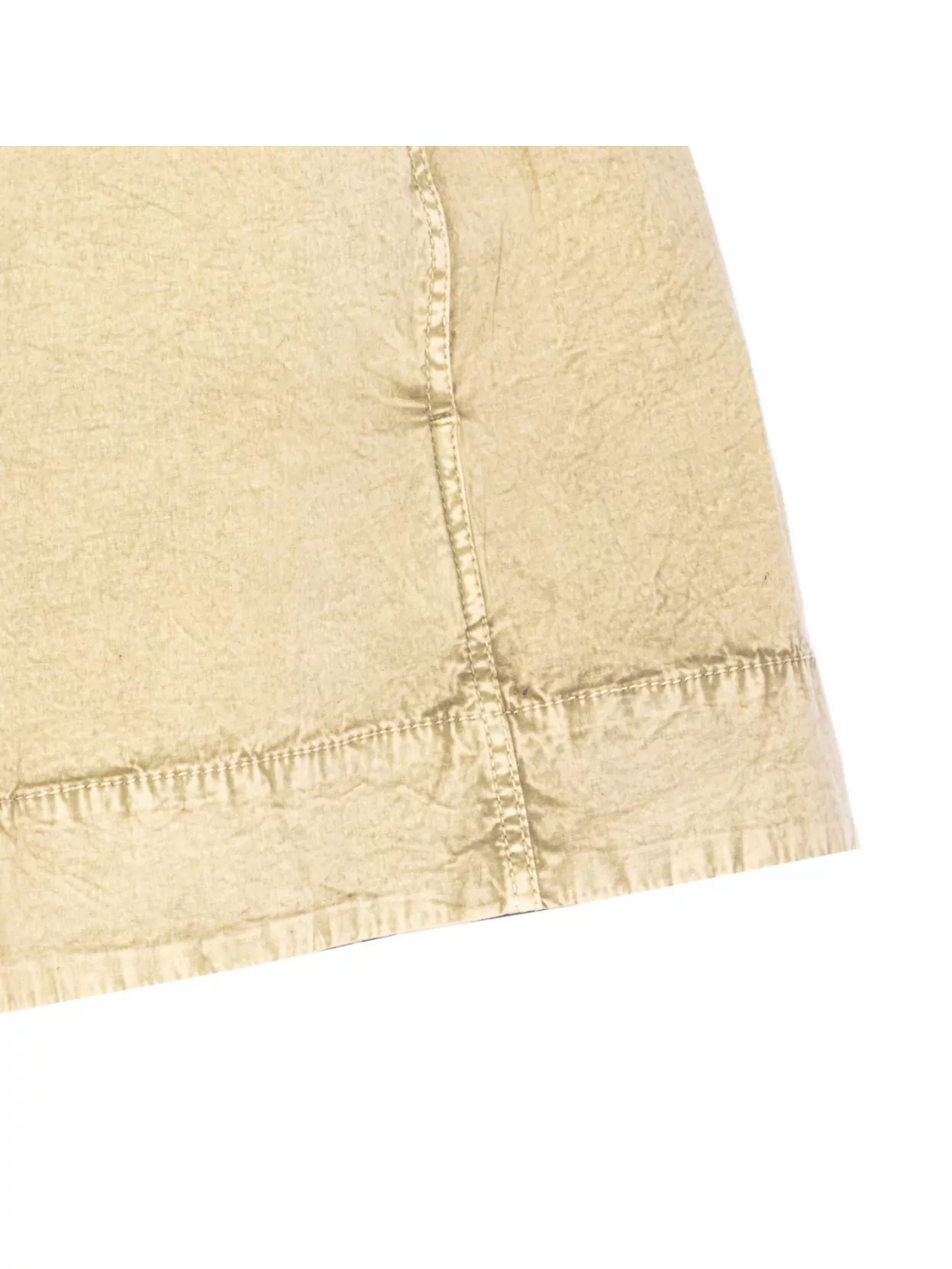 Ganni Elastic Waistband Textured Fabric Shorts In Neutral
