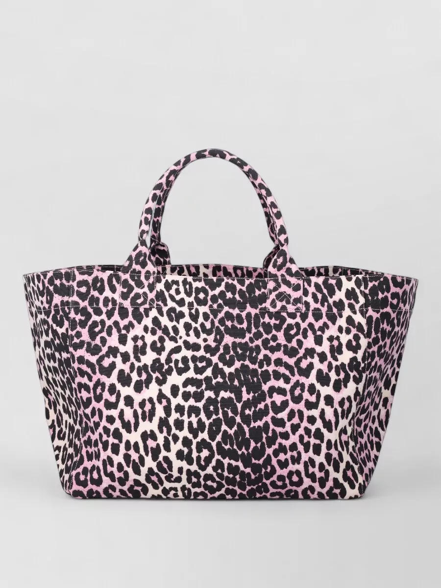 Ganni Cabas Xxl Printed Sequin Tote Bag