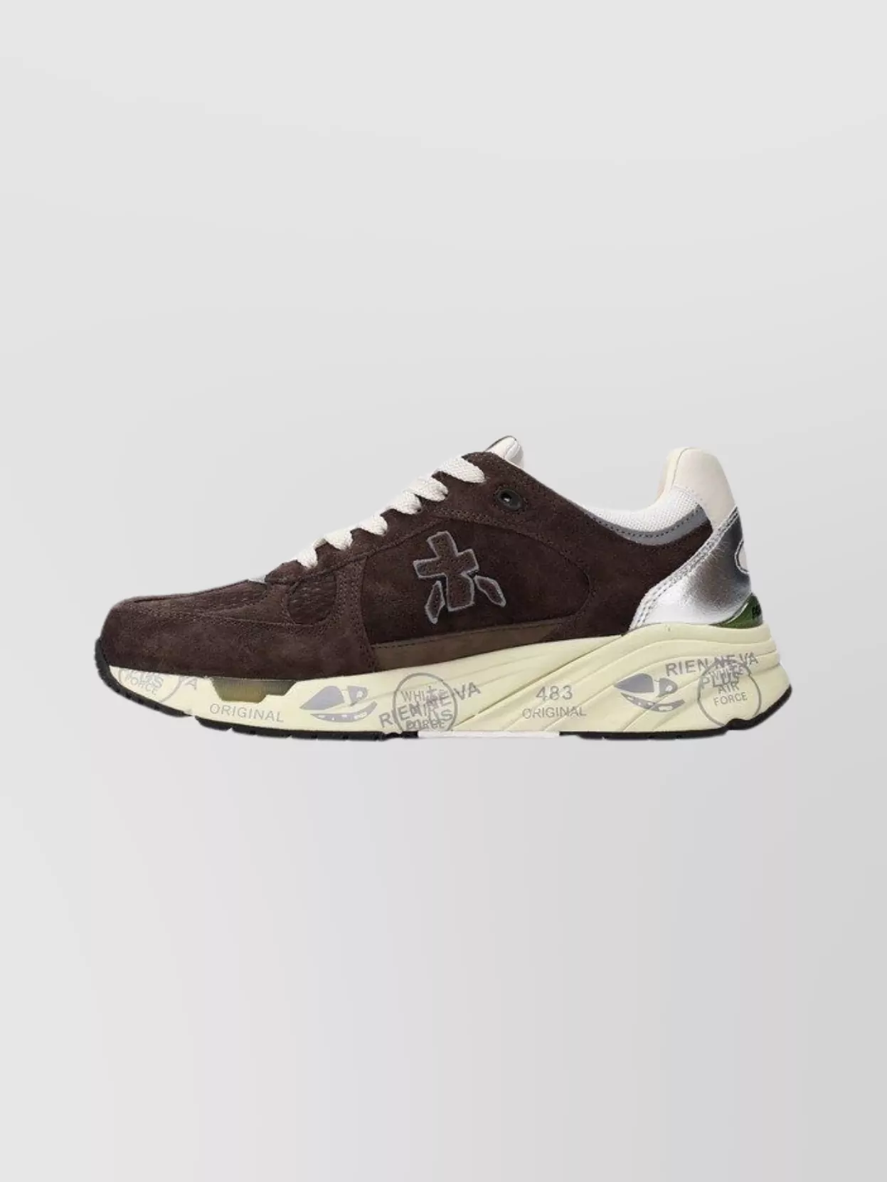 Premiata Sneakers With Contrast Sole And Cushioned Collar