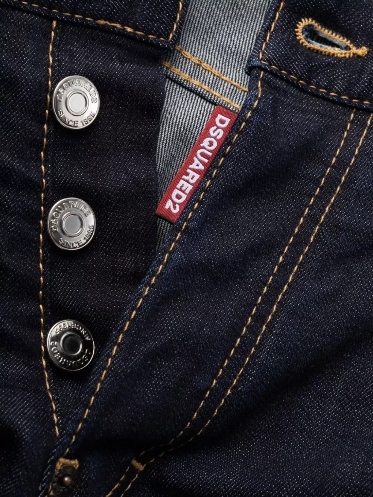 Dsquared2 Slim Cut Denim Trousers With Contrast Stitching