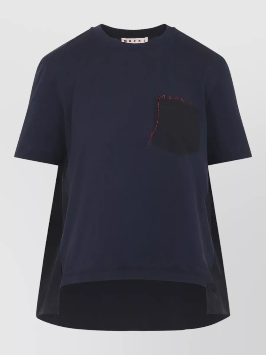Marni Short Sleeve Crew Neck Pocket T-Shirt