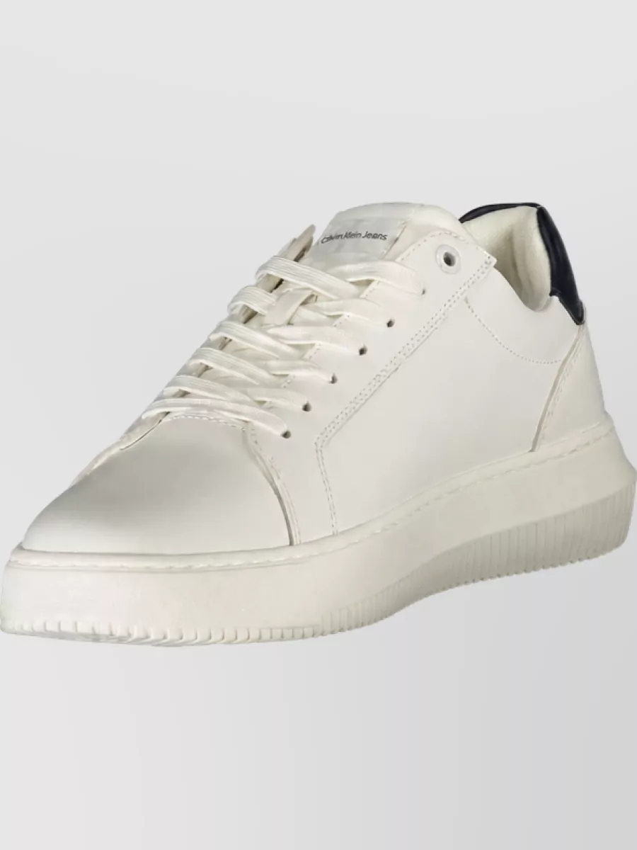 Calvin Klein Leather Lace-Up Sneakers