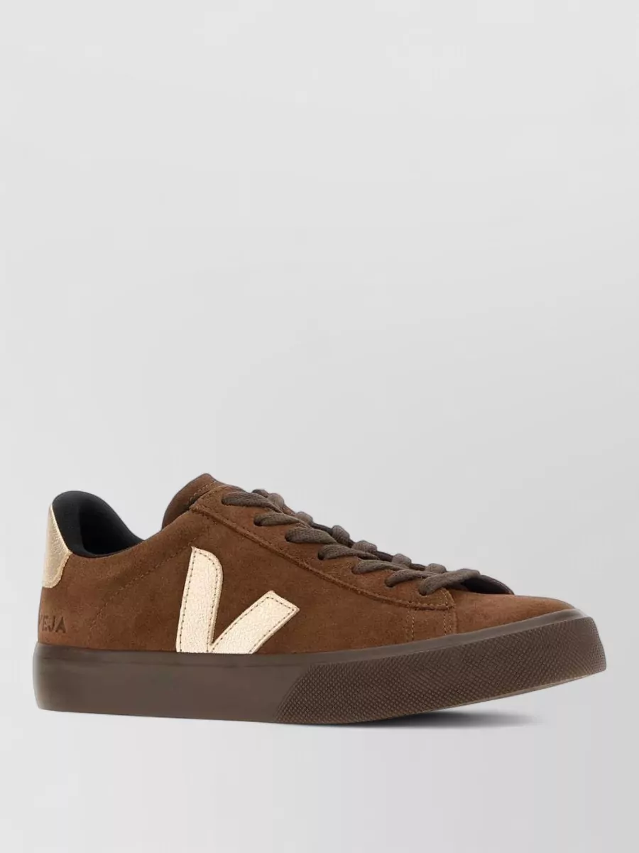 Veja suede leather lace-up sneakers