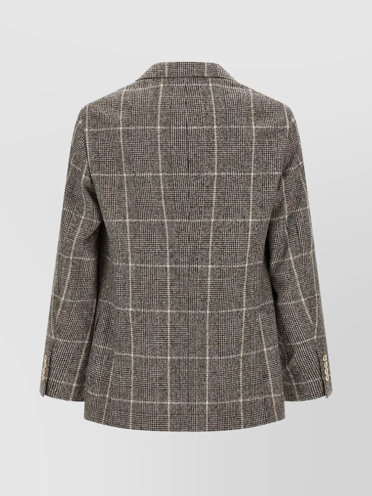 Brunello Cucinelli Cavallo Prince Of Wales-check Blazer In Gray
