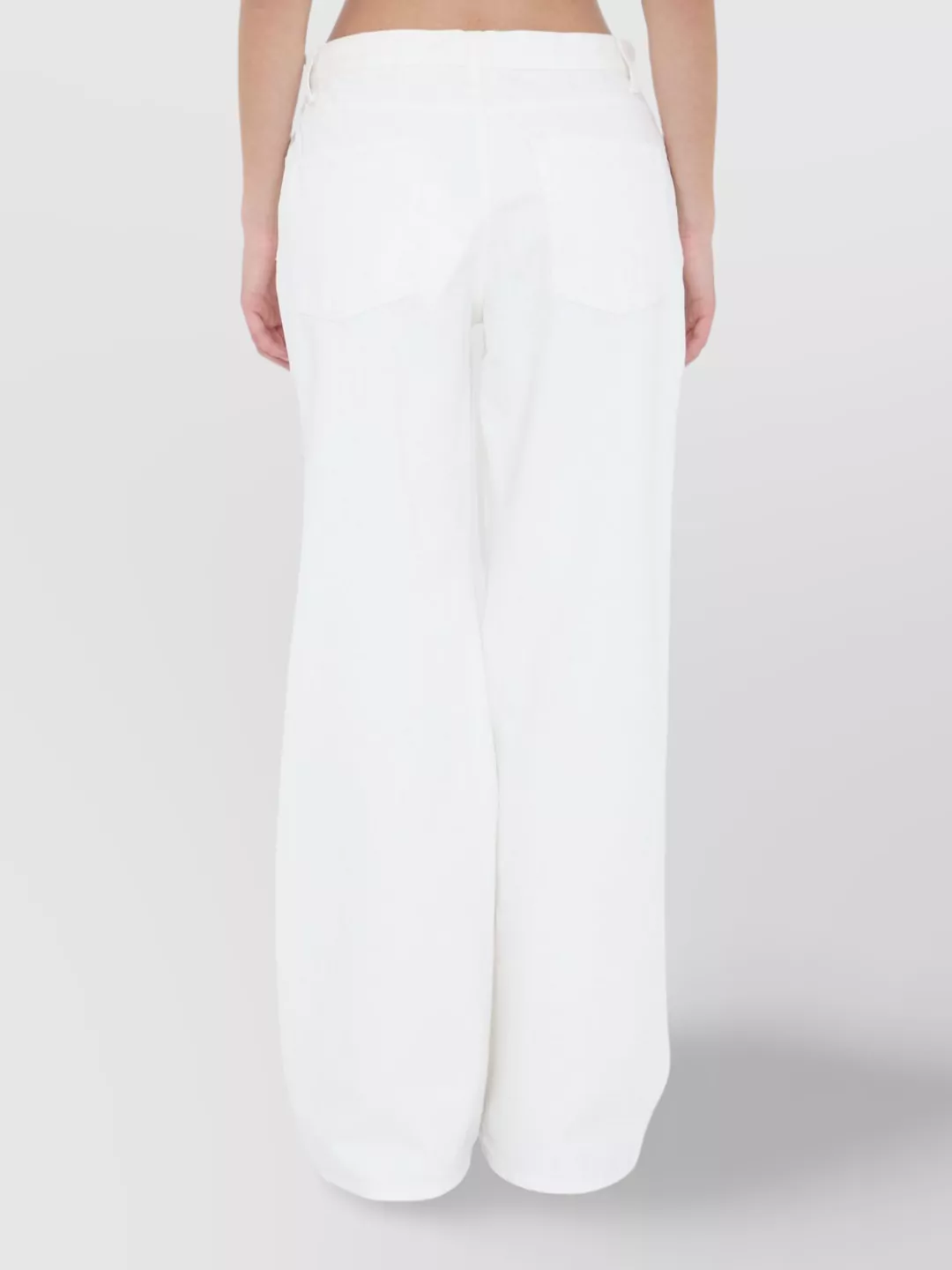 The Row Cotton Wide-leg Jeans Featuring Pockets In White