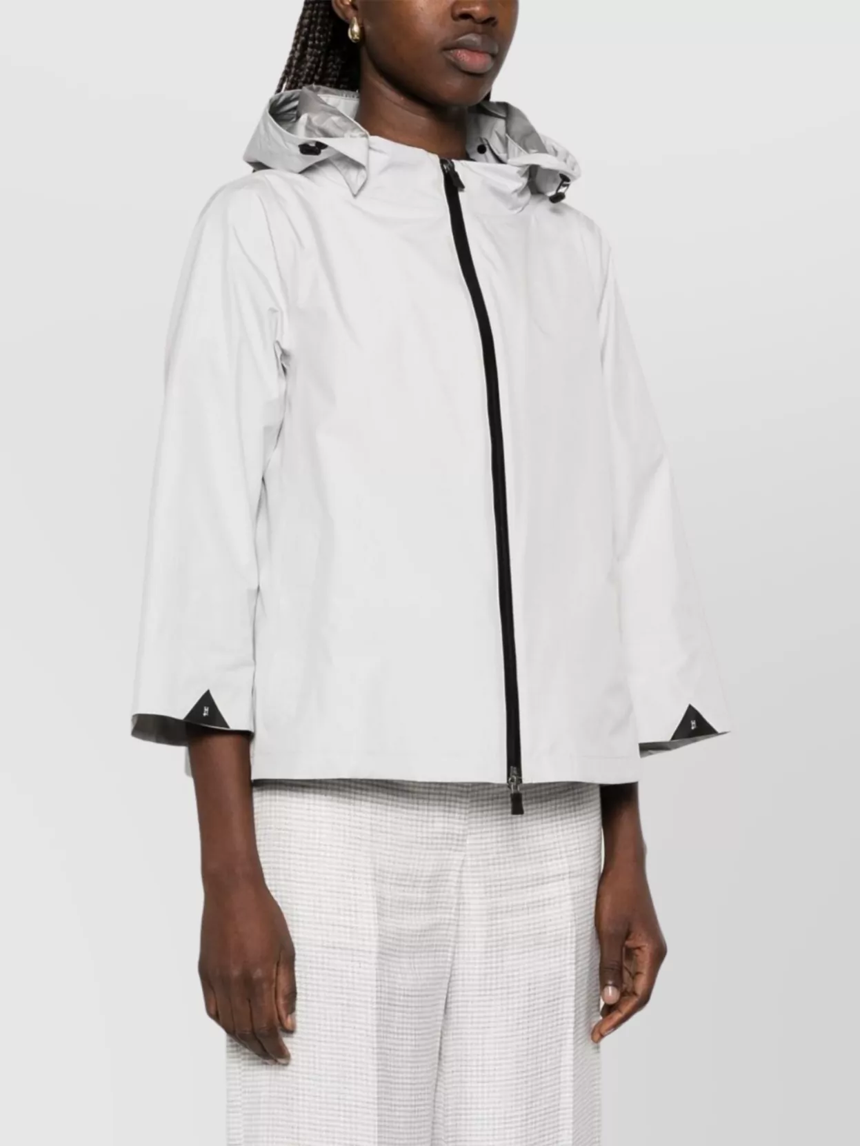 Herno Goretex Zipper Cape Hooded Design