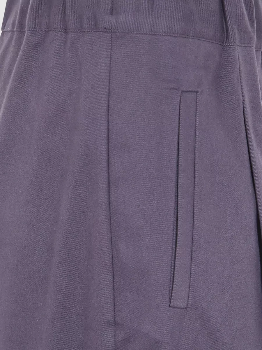 Semicouture cotton wide-leg trousers