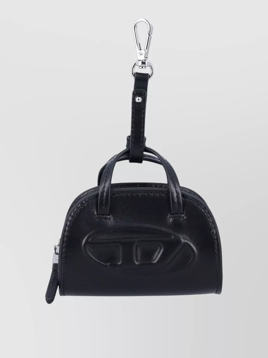 Diesel leather dome keychain wallet