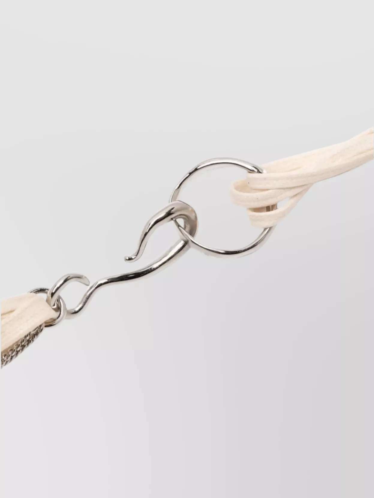 Dries Van Noten Carved Leaf Pendant Necklace With Mixed Metals