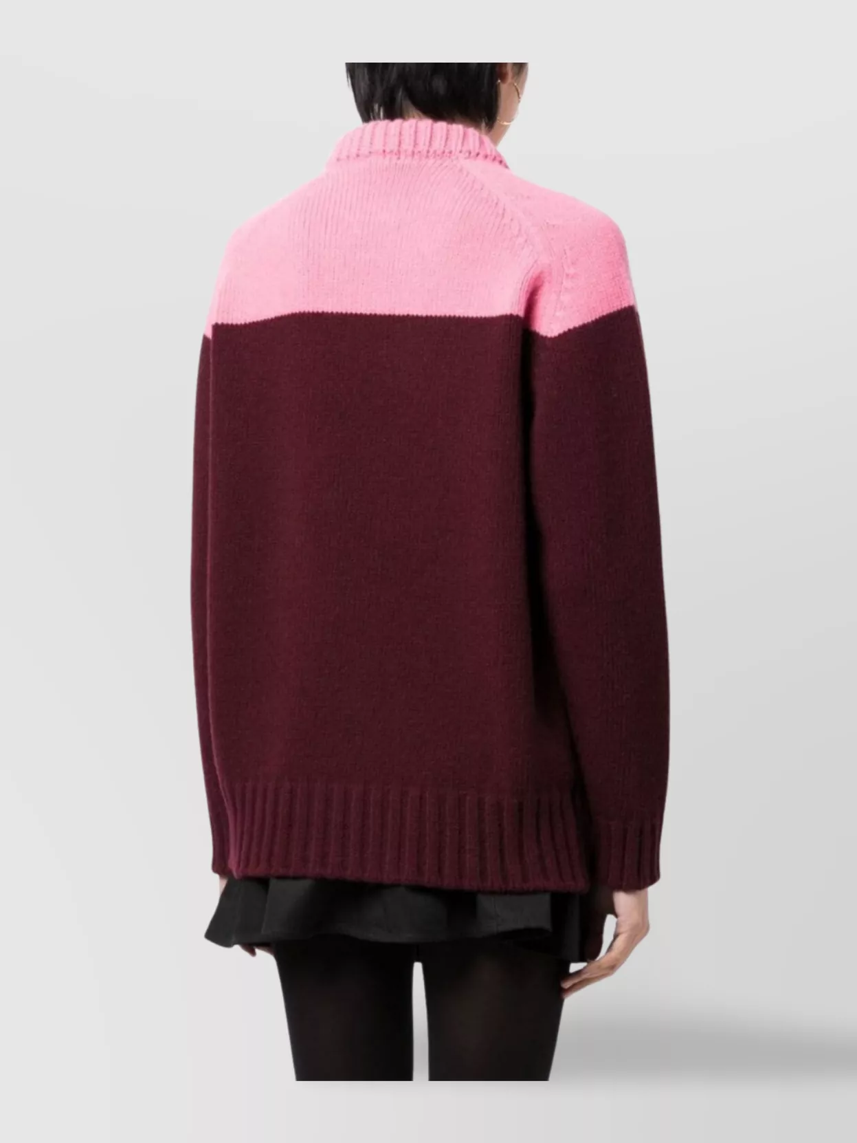 Patou Two-tone Wool Knitted Jumper