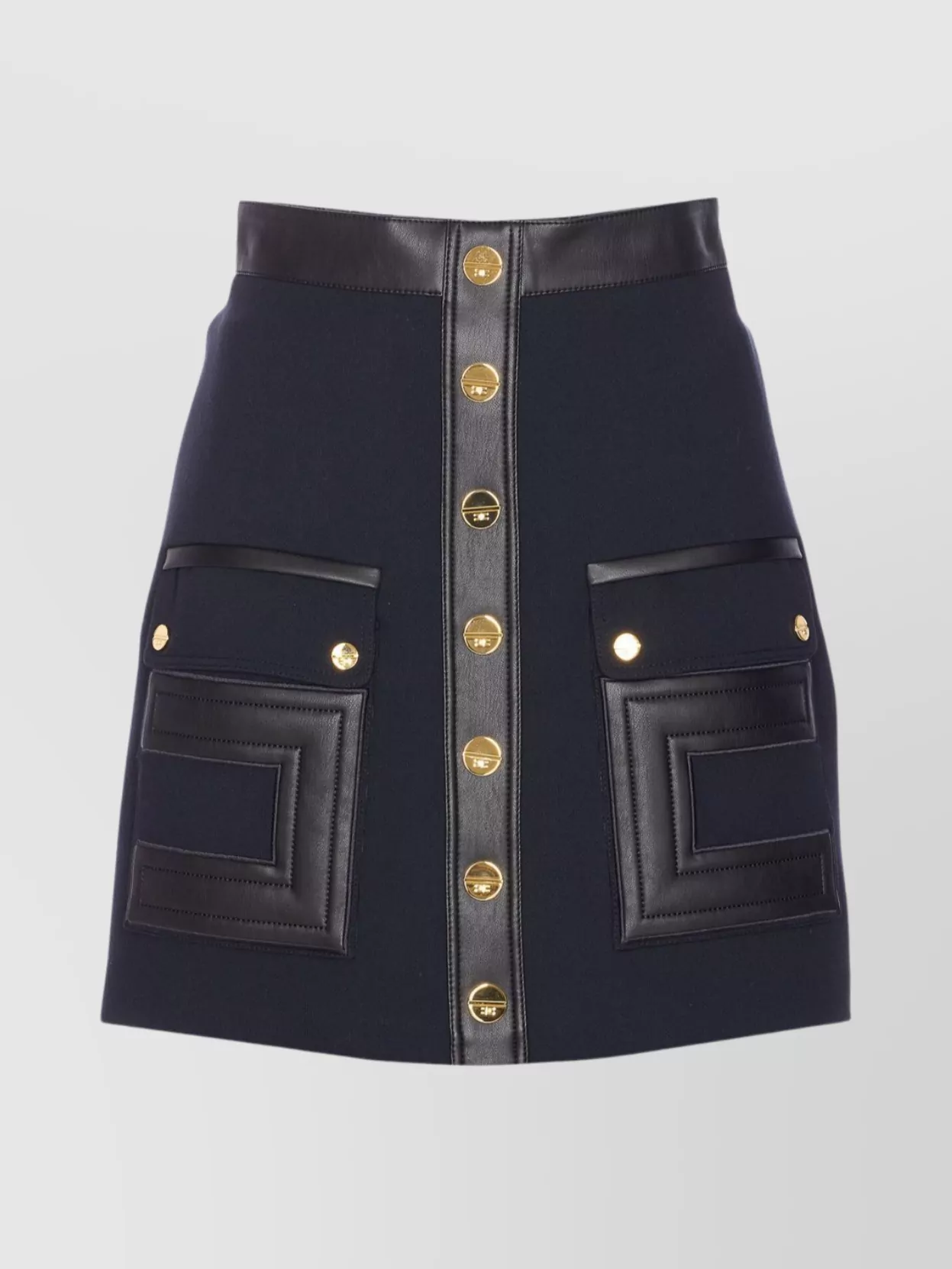Elisabetta Franchi High-waisted Skirt Logo Buttons