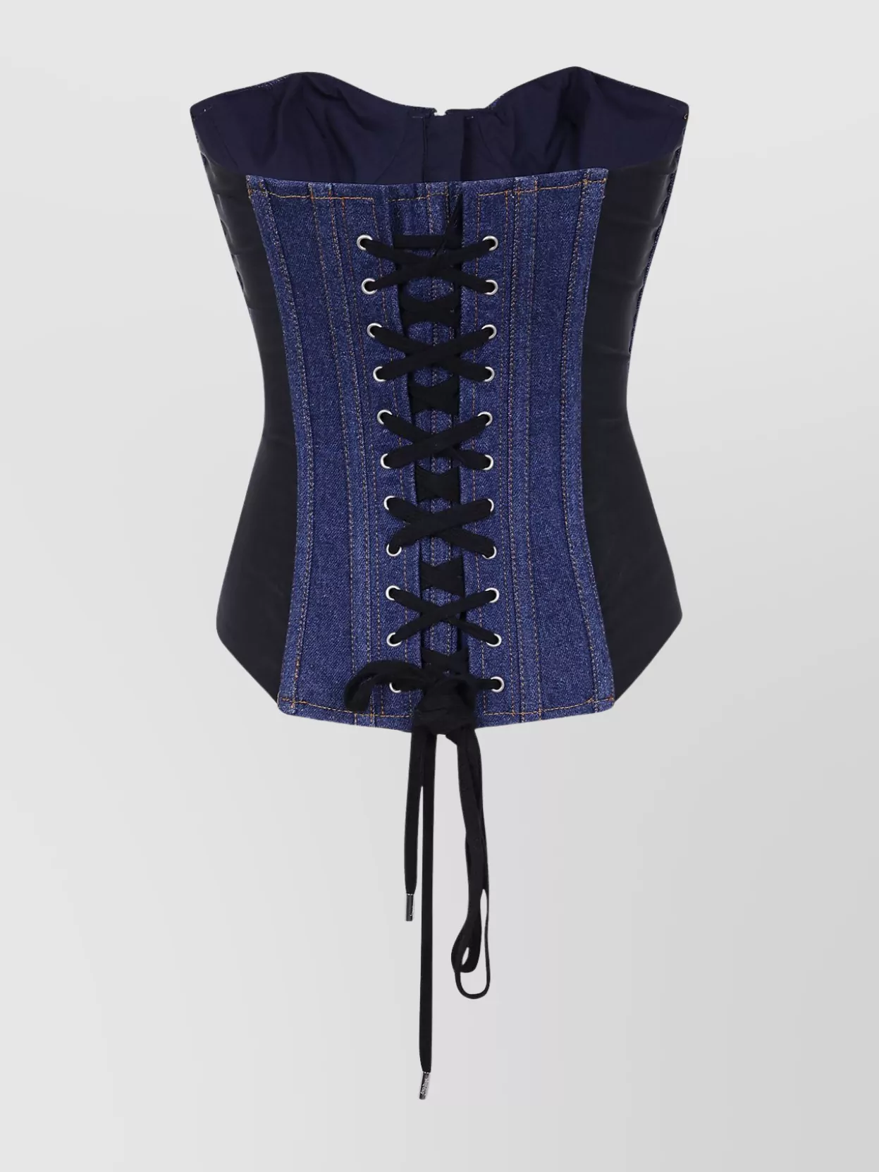 Jean Paul Gaultier Mesh Detail Corset With Boning And Lace-up