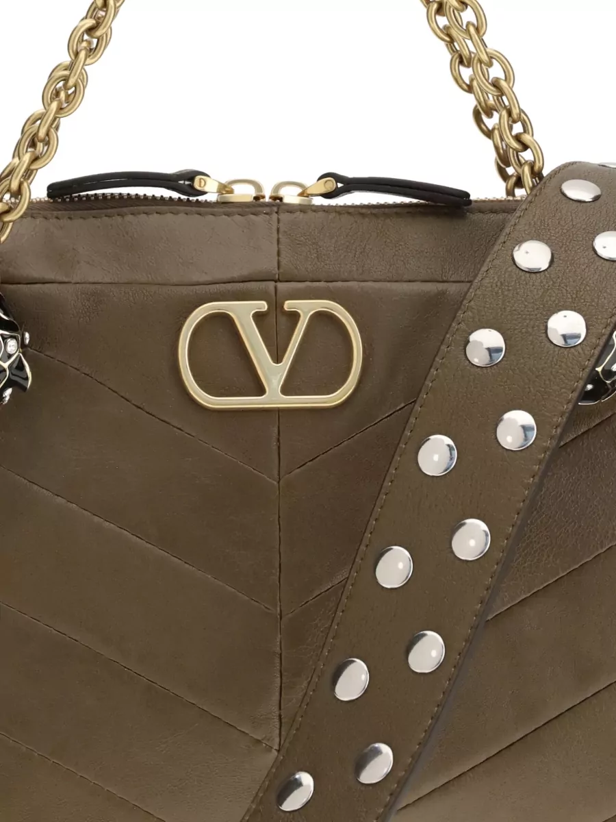 Valentino Garavani Panthea Medium Leather Chevron Tote Bag