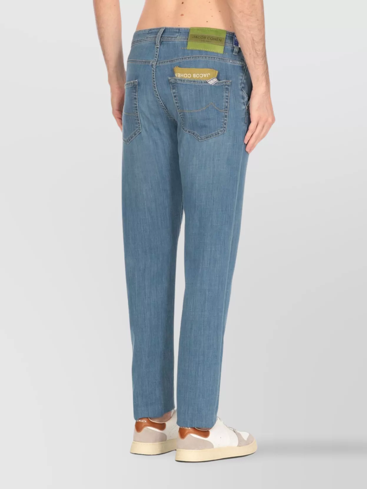 Jacob Cohen Straight Cotton Jeans Rivet Detailing In Blue