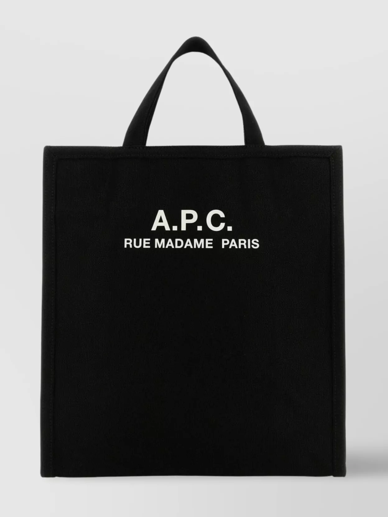 Shop Apc Canvas Shopping Tote Bag In Black