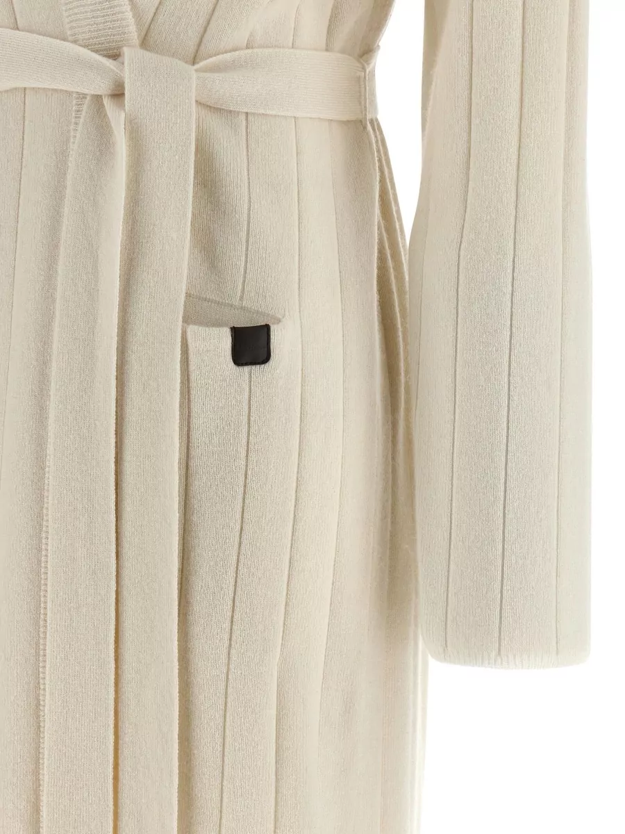 Max Mara Cashmere Ribbed Belted Cardigan