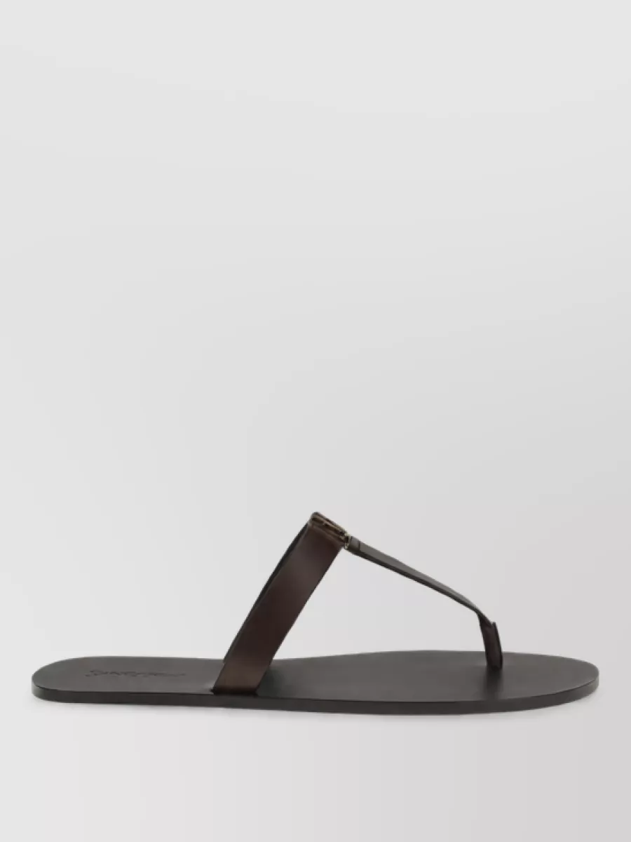 Saint Laurent leather flat sandals