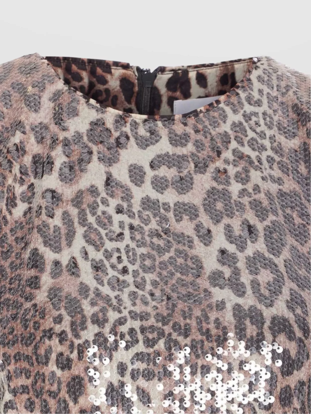 Ganni Leopard Blouse With Sequins