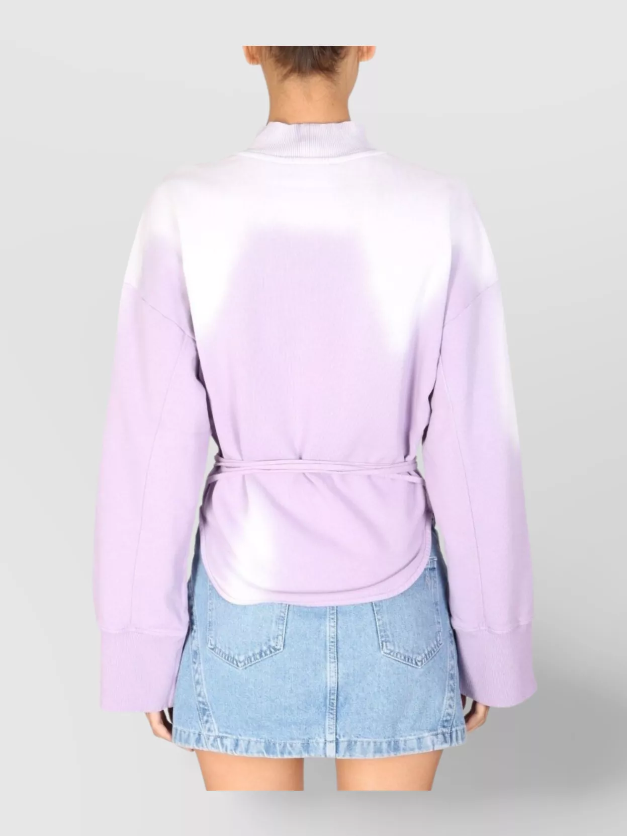 Shop Attico Knotted Ribbons Tie-dye Sweatshirt