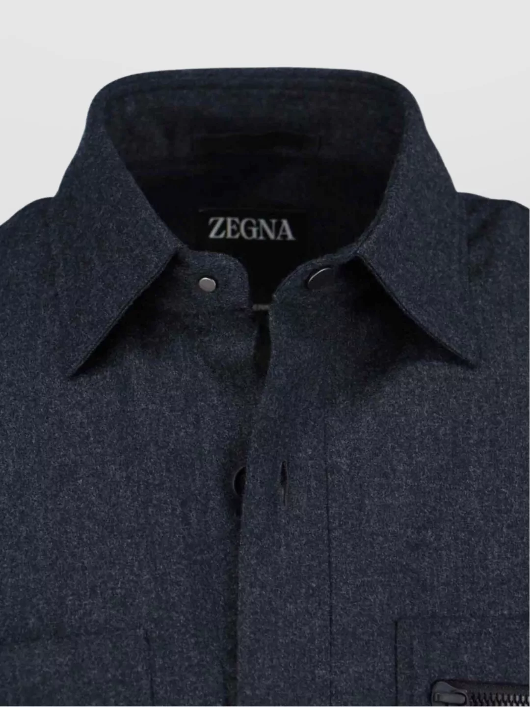 Zegna Relaxed Long Sleeve Shirt With Zipper Pocket