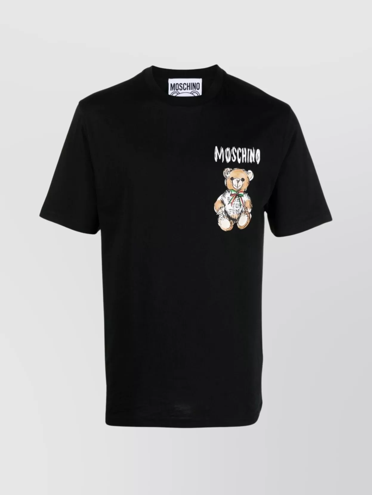 Shop Moschino Signature Crew Neck T-shirt In Black
