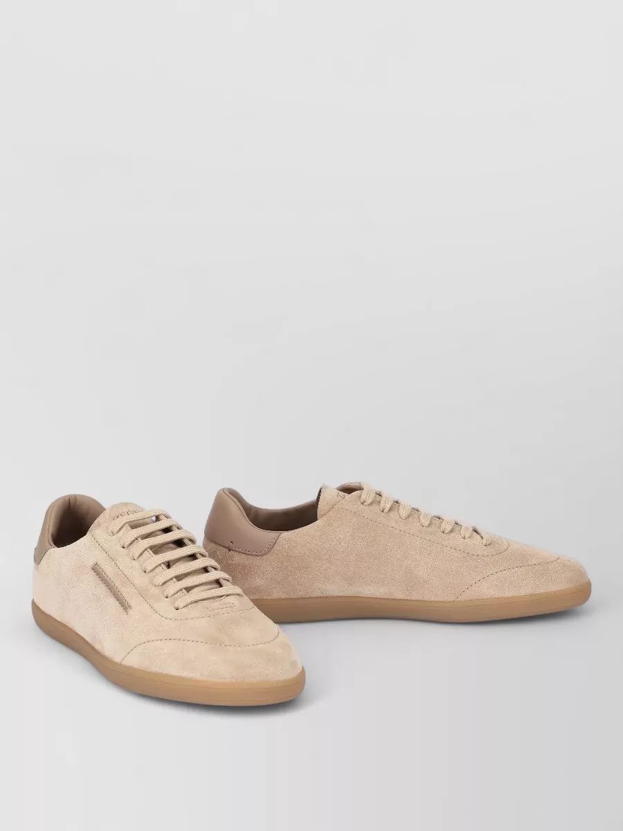 Zegna Calfskin Low-Top Sneakers