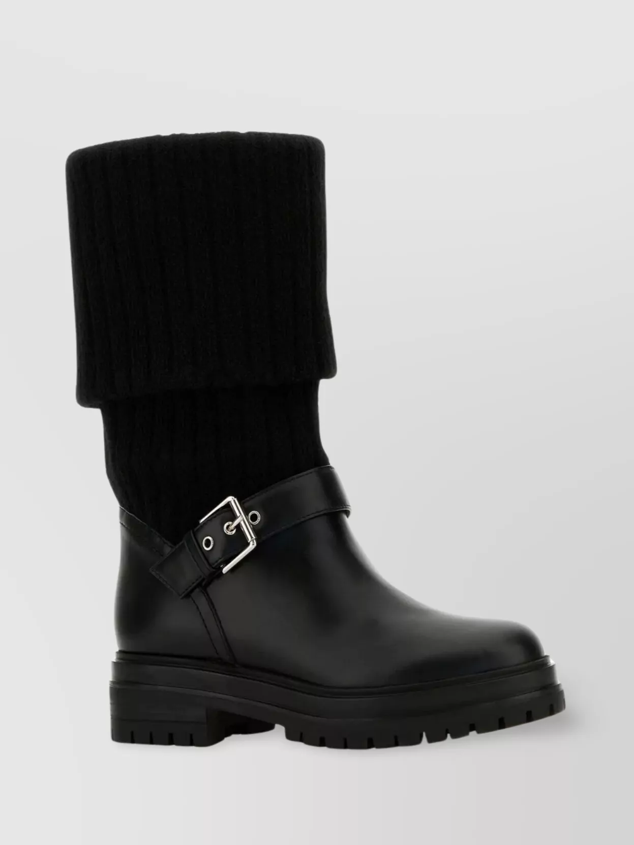 Shop Gianvito Rossi Leather And Fabric Thurso Boots
