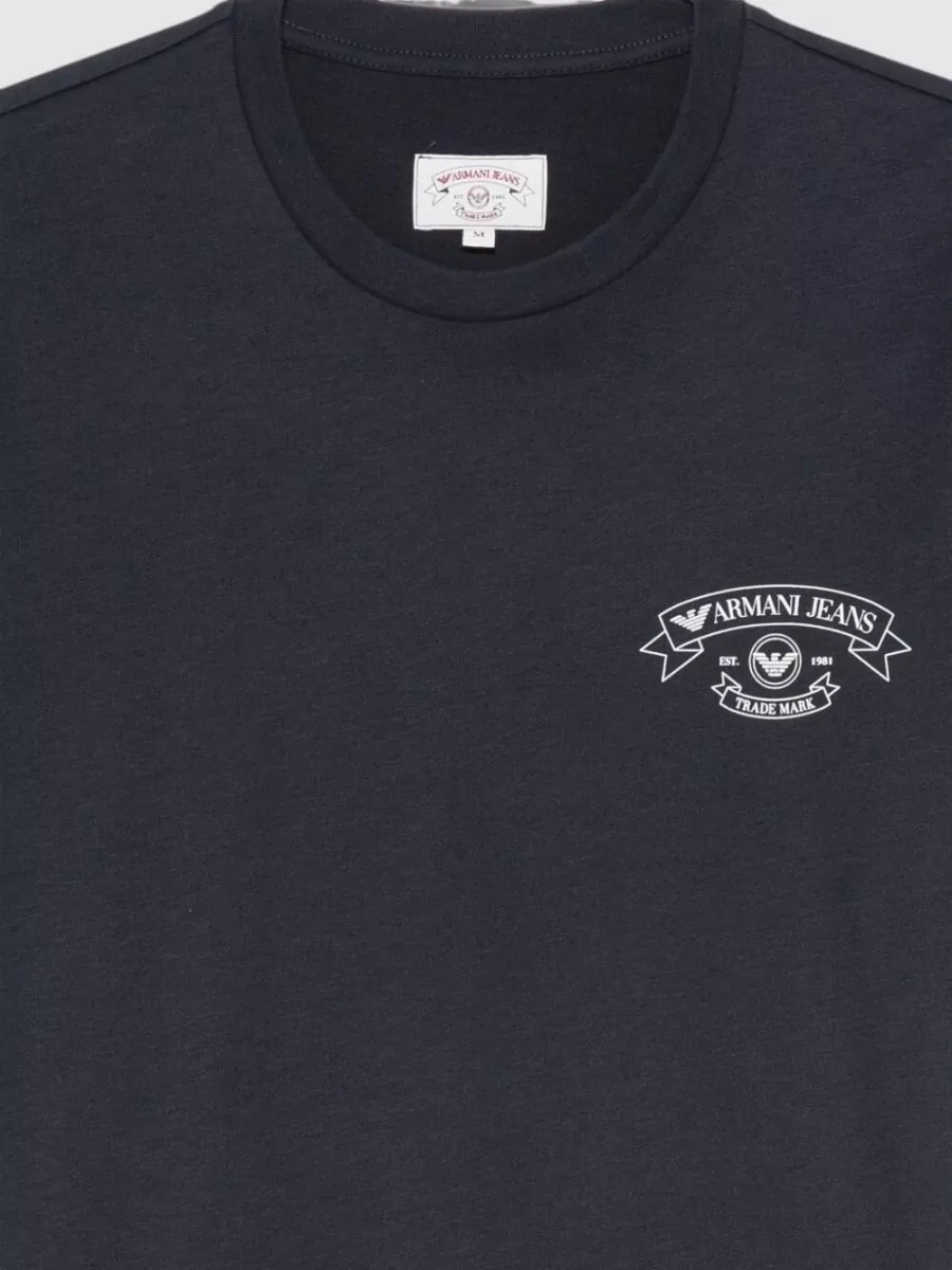 Emporio Armani Cotton Logo-Print Crew-Neck T-Shirt