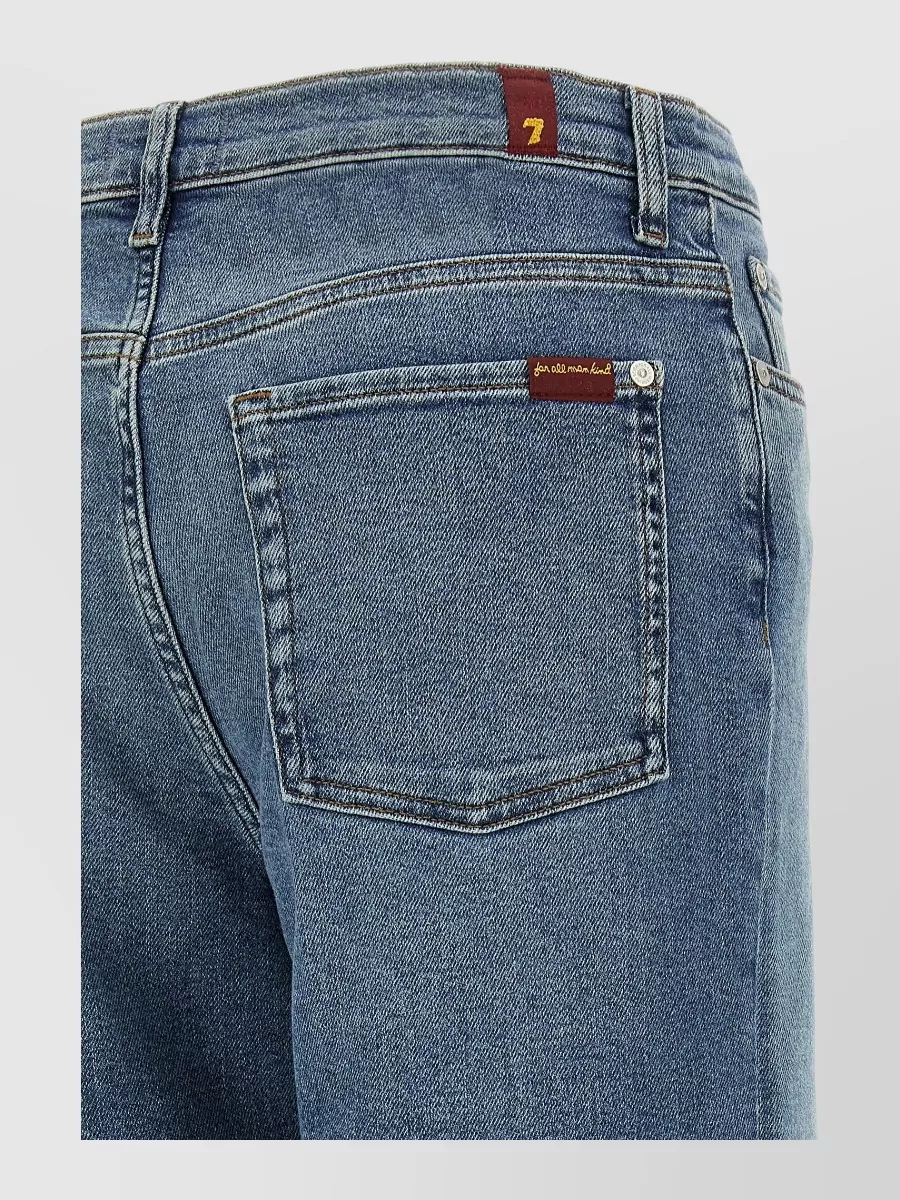 7 For All Mankind High Rise Wide Leg Denim Trousers