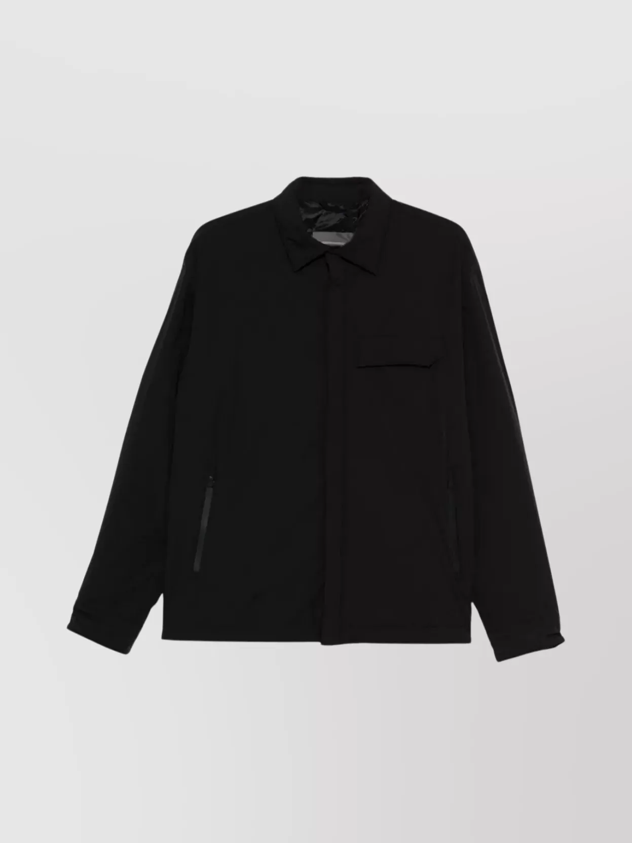 Herno Casual Long Sleeve Shirt Jacket In Black