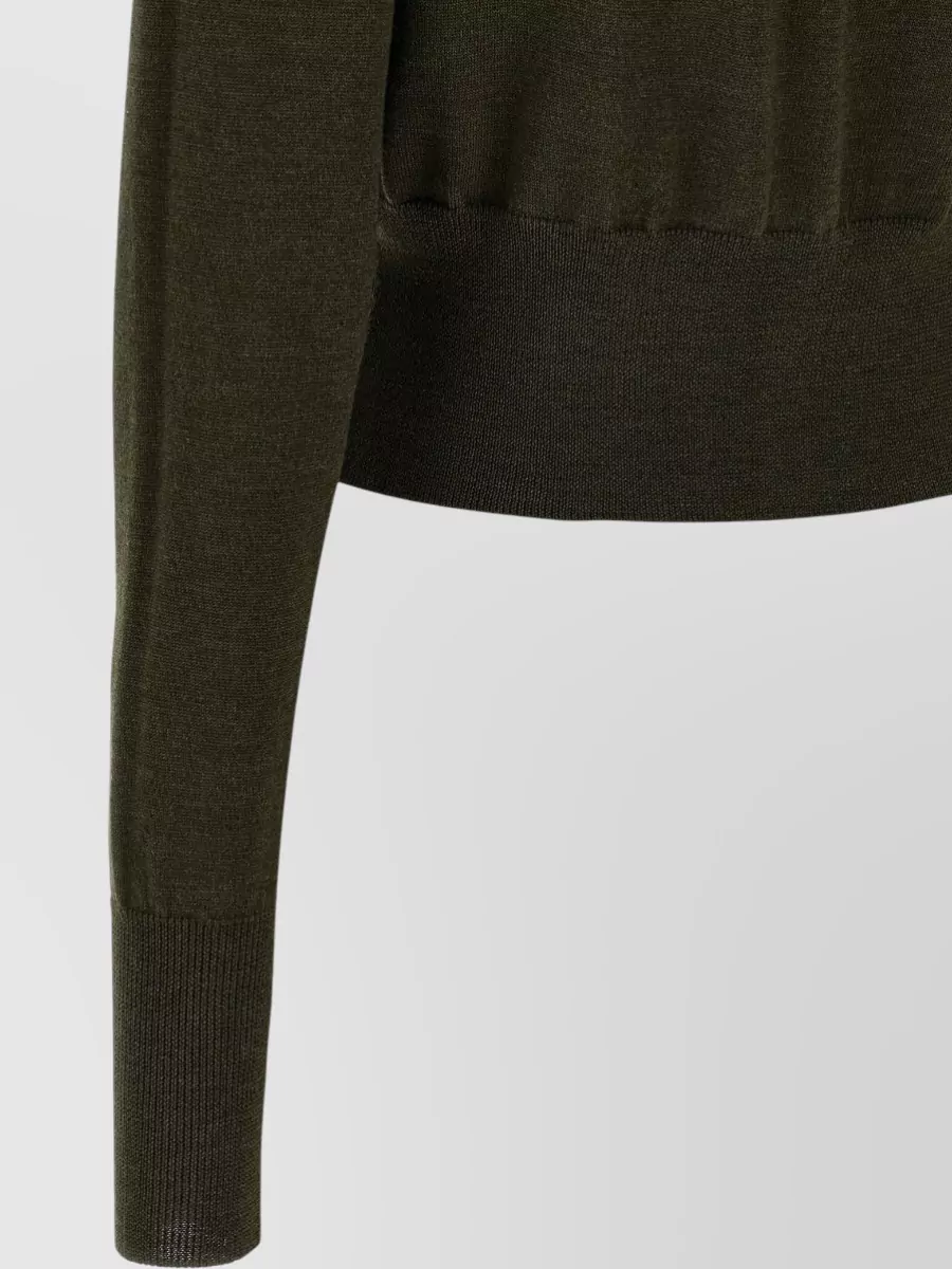 Vivienne Westwood Bea Cropped Cardigan Long Sleeve Crew Neck