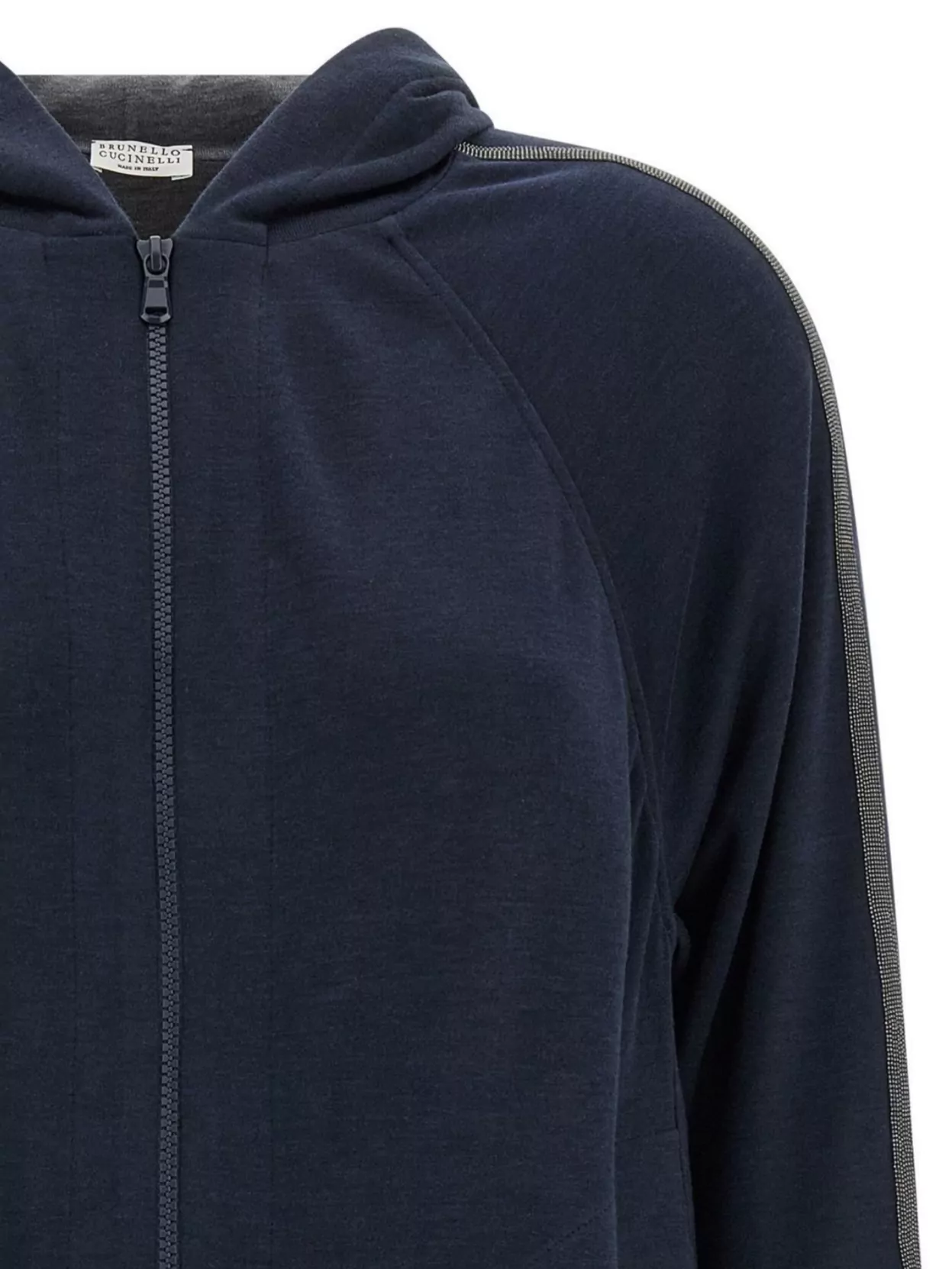 Brunello Cucinelli M0B137427CEL52 関税送料込 Brunello Cucinelli - Medium Gray Wool & Cashmere Quarter Zip