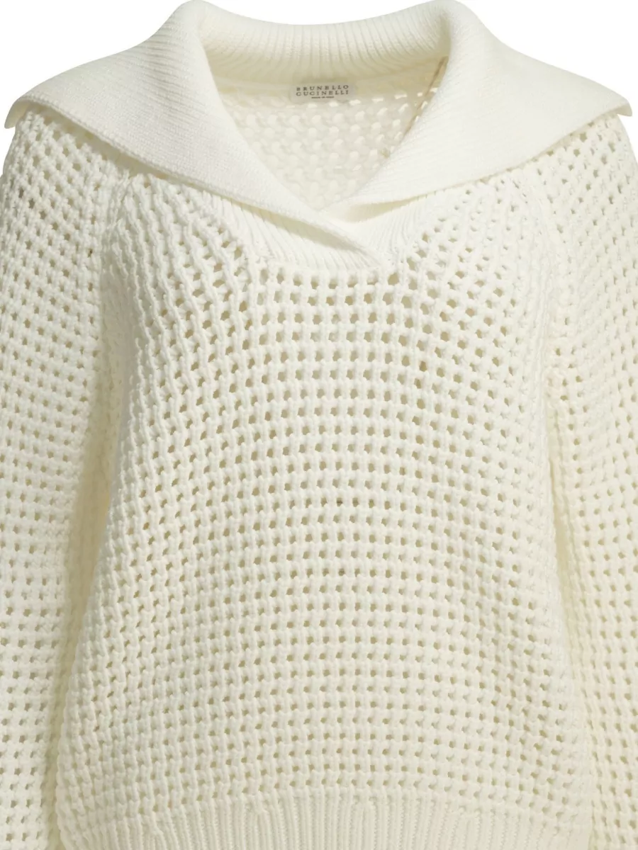 Brunello Cucinelli Cotton V-Neck Sweatshirt