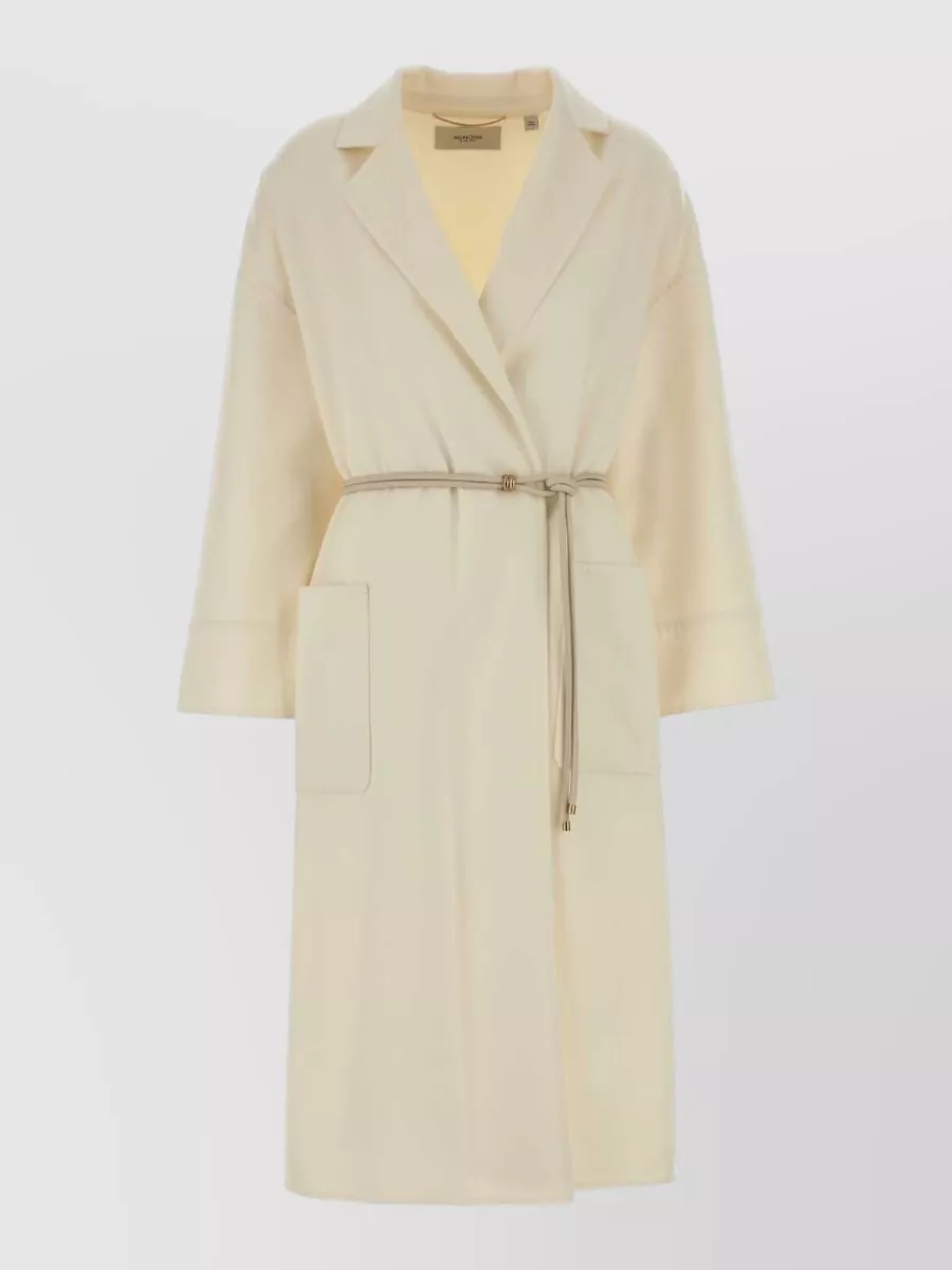 Agnona cashmere wool single breasted coat