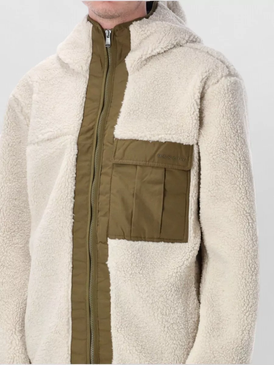 Oakley Sherpa Zip Jacket Hood Long Sleeves Pocket