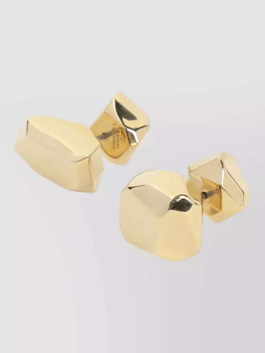 Lanvin Metal Cubic Tiny Geometric Stud Earrings