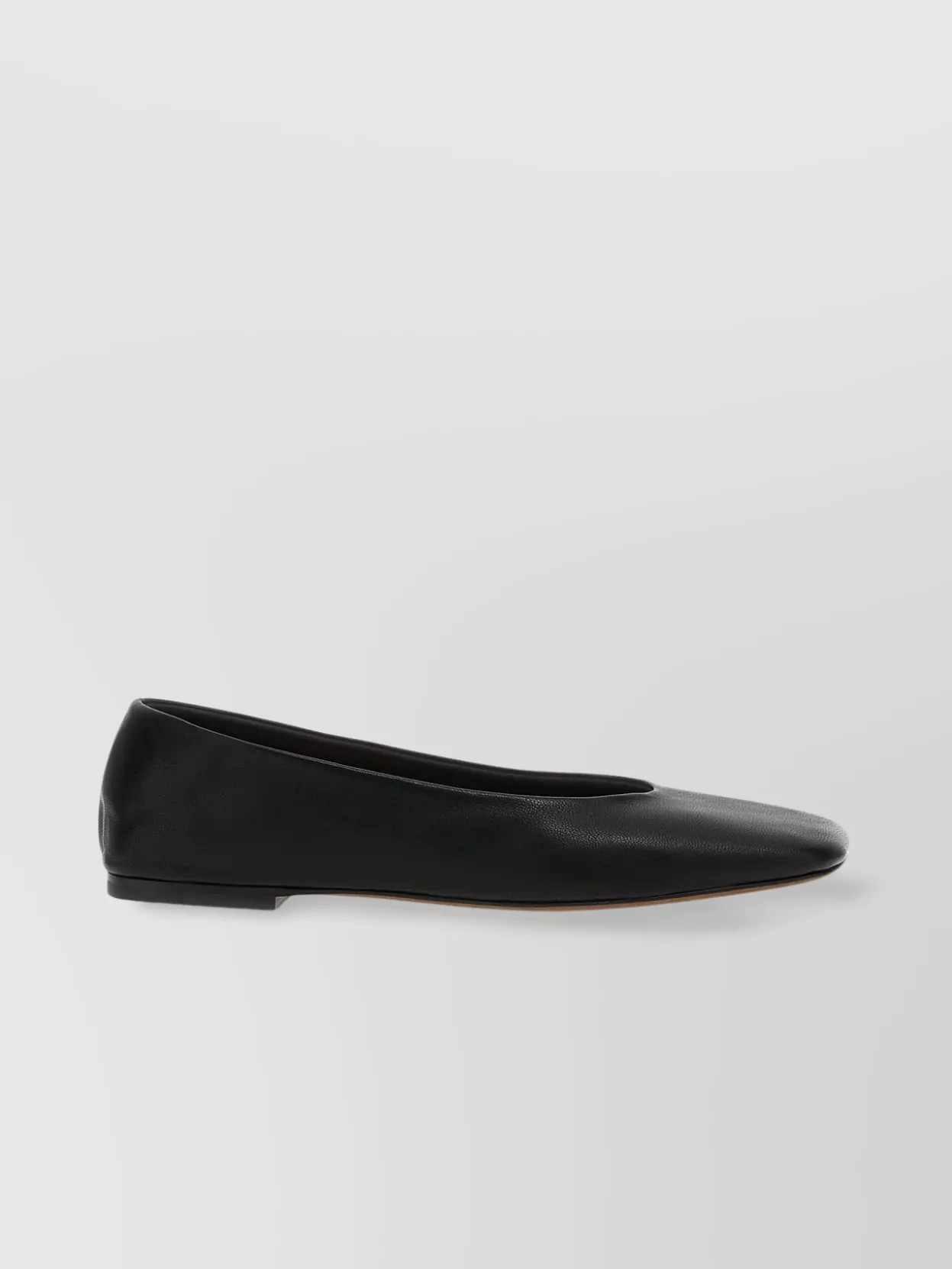 The Row Square Ballet Flats Flat Sole