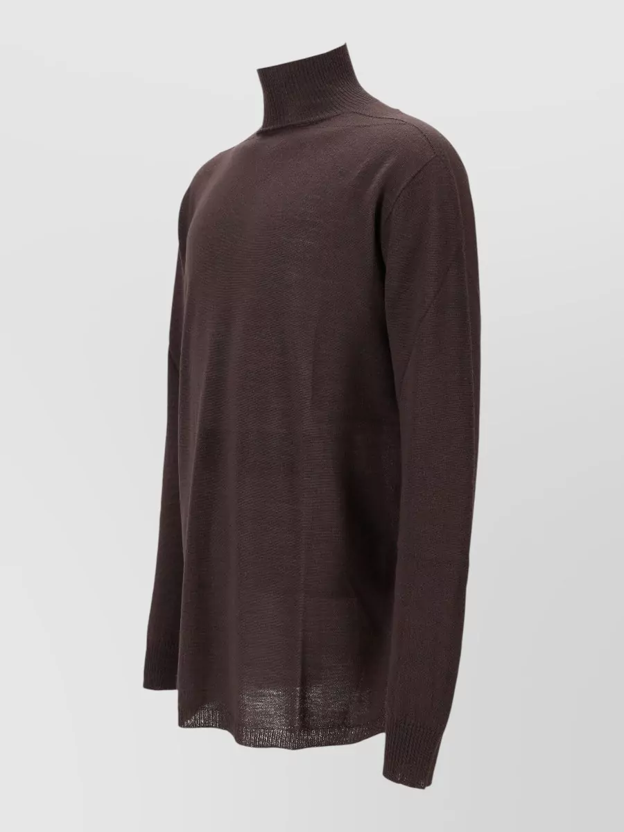 Rick Owens Turtleneck Knit Sweater Long Sleeves