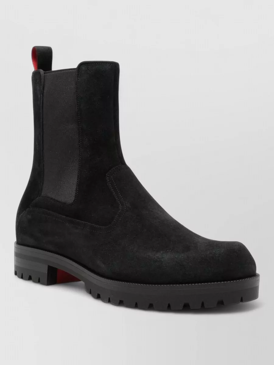 Christian Louboutin suede leather chelsea boots
